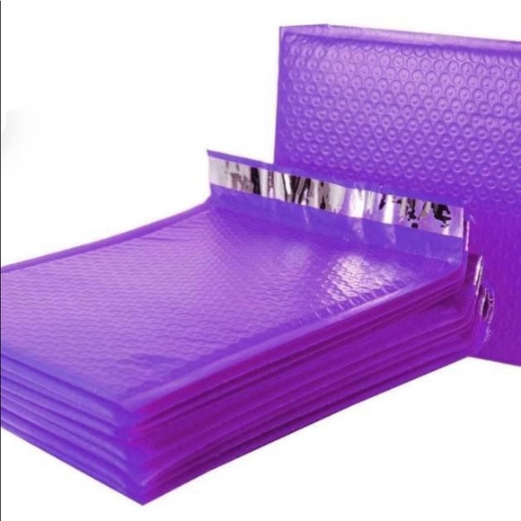 10 Purple padded envelopes - Poly Bubble mailers 4x8 - Picture 2 of 4